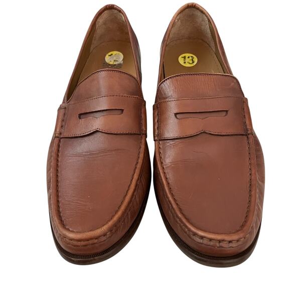 Cole Haan Grand OS Men's 13 M Penny Leather Loafer Slip On Shoe Tan Brown C22771 - Picture 1 of 13